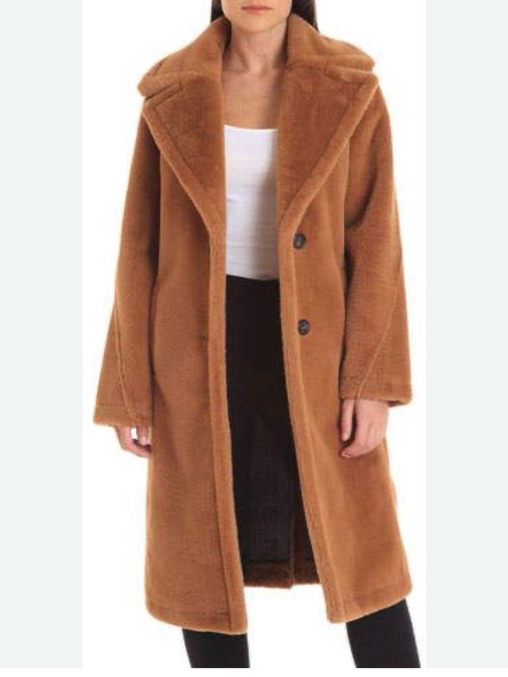 Urban Outfitters x Avec Les Filles Notched Collar Bonded Faux Fur Coat XL - Picture 9 of 10
